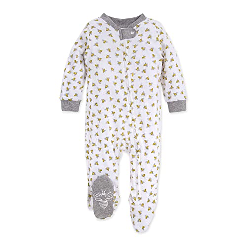 girls & Play,  One-piece Romper-jumpsuit Pj, Zip Front Footed Pajama and Toddler Sleepers, Honey Bee, 0-3 Months US