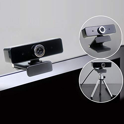 1080P Full HD Webcam with Microphone - 2020 [Upgraded] USB Computer Camera 12 Million Pixel & Built-in Microphone Clip On Computer Laptop Desktop for Conference Video Calling Remote Teaching