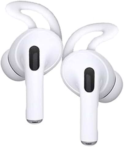 White ear hooks and protective case covers for AirPods Pro, 3 pairs