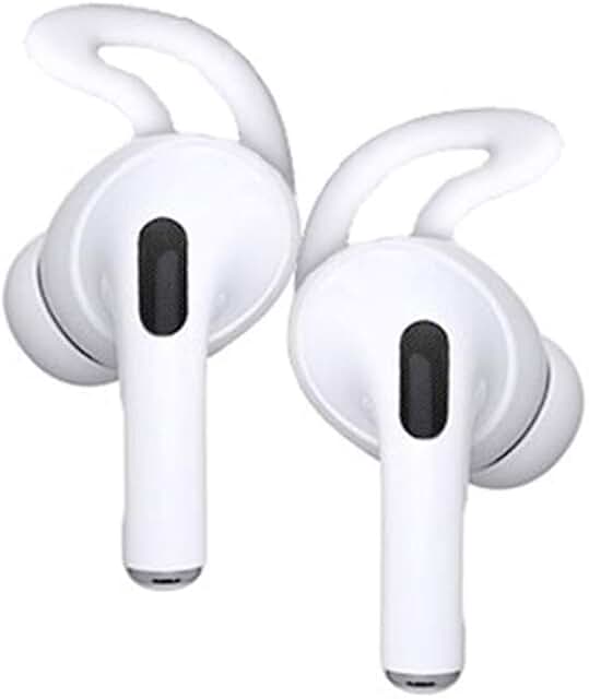 White ear hooks and protective case covers for AirPods Pro, 3 pairs
