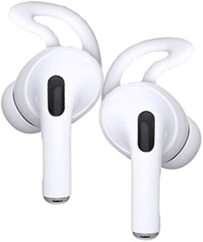 White ear hooks and protective case covers for AirPods Pro, 3 pairs