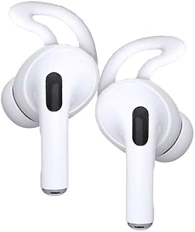 White ear hooks and protective case covers for AirPods Pro, 3 pairs