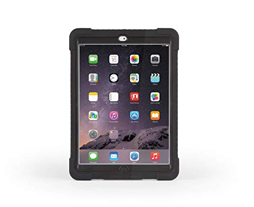 MAXCases Shield Case for iPad 5/6 2018 & 2017 - Rugged Shock & Impact Protector Featuring Bi-Molded Polycarbonate/Silicone Sleeve, Built-in Screen Protection & Asset Tag Window - Black