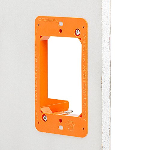 '- Low Voltage Mounting Bracket 1 Gang Multipurpose Drywall Mounting Wall Plate Bracket - Single Gang