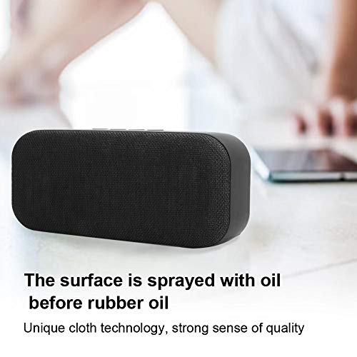 Bluetooth Speaker,Mesh Wireless Bluetooth Speaker Portable Dual Double Loudspeaker,Portable Memory Card Bass Sound Cloth Audio Subwoofer Speaker(Black)