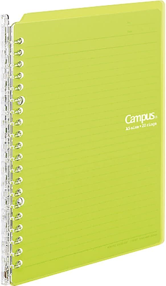 Yellow Green A5 Ring Binder with Loose-Leaf Paper