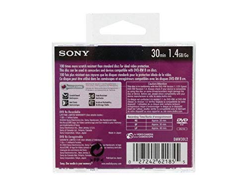 DVD-RW Mini Recordable disc DISC,DVD-RW,8CM,30M,1.4GB 7107