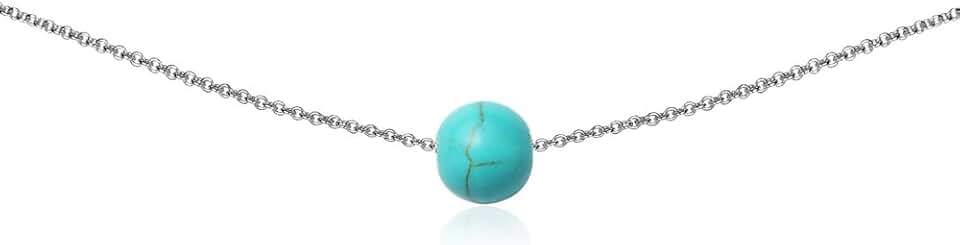 8mm Gemstone Bead Layered Necklace for Women