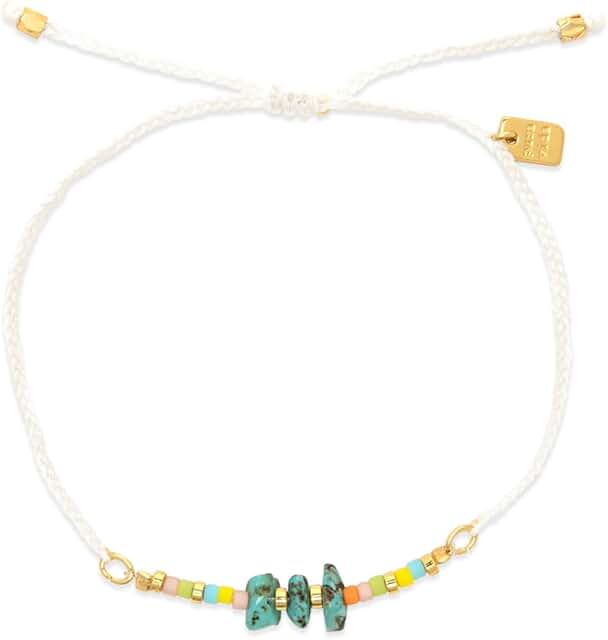 White Solana Seed Bead Boho Bracelet for Women