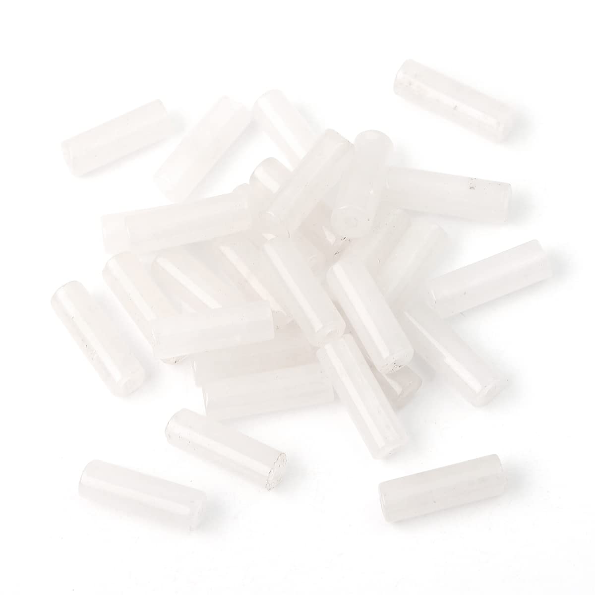 Natural White Quartz Tube Beads for Jewelry Making