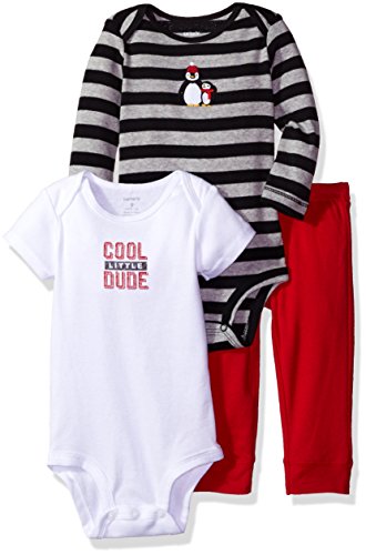 Carter s Baby Boys  3 Pc Back Art 126g424, Red, NB