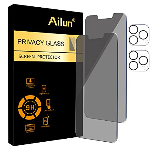 2 Pack Privacy Screen and Camera Protectors for iPhone 13 Pro