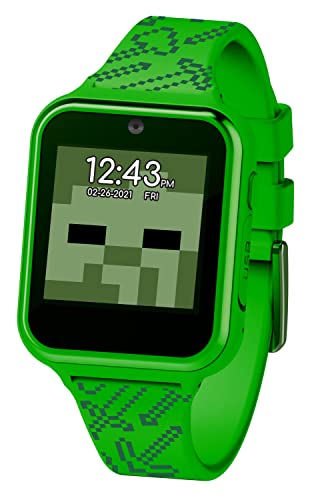 Kids Minecraft Green Touchscreen Smart Watch with Learning Games