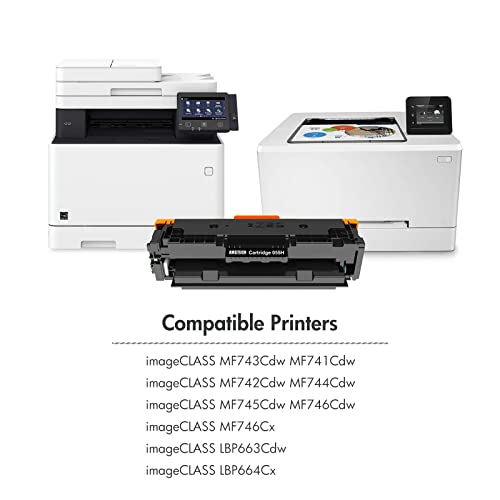 055H 055 MF743Cdw Toner Cartridge High Capacity 4 Pack Compatible Replacement for Canon Cartridge 055 Color ImageCLASS MF743Cdw MF741Cdw MF746Cdw LBP664Cdw Laser Printer Black/Cyan/Magenta/Yellow