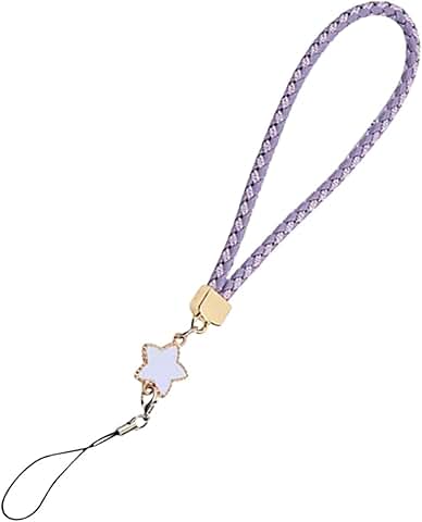 Cute Leather Star Cell Phone Lanyard for Women