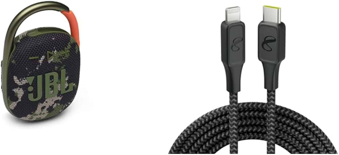 Portable Bluetooth Speaker and USB-C Fast Charging Cable