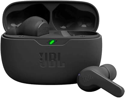 Wireless earbuds with deep bass, Bluetooth 5.2, water-resistant, hands-free calls, 32-hour battery