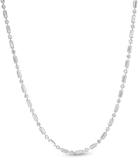 Sterling Silver Beaded Chain Necklace and Anklet