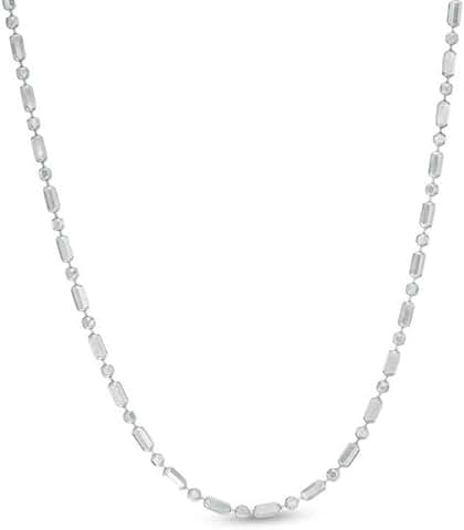 Sterling Silver Beaded Chain Necklace and Anklet