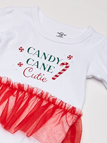 Uni  Baby Cotton Bodysuit and Pant Set, Candy Cane Cutie, 3-6 Months