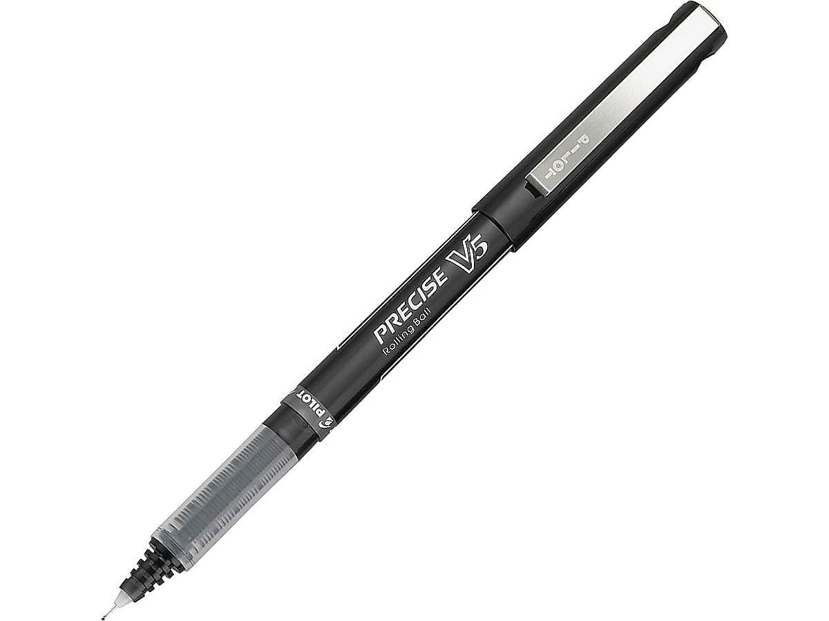 Pack of 5 Extra Fine Black Rollerball Pens