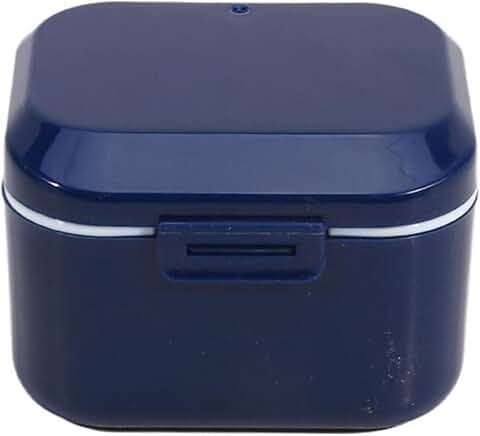 Blue Portable Denture and Mouthguard Storage Case