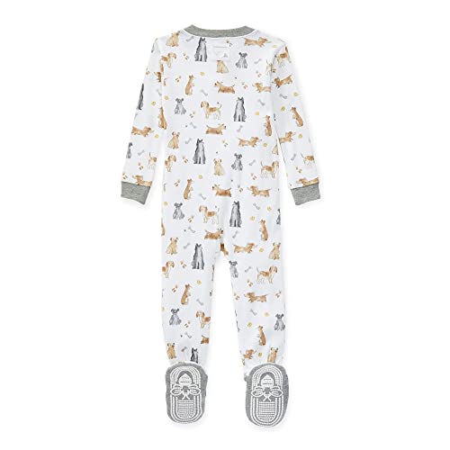 boys Pajamas, Zip-front Non-slip Footie Pjs,  Cotton and Toddler Sleepers, Puppy Party, 18 Months US