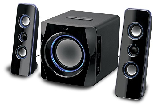 Bluetooth Speaker System with Built-In Subwoofer, 7.28 x 8.86 x 7.28 Inches, Black (iHB23B)