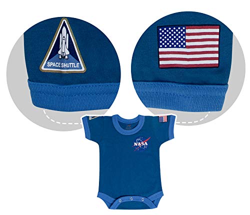 NASA Infant One Piece Bodysuit, 3-6 Months Navy Blue