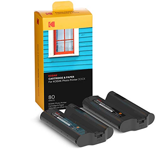 Dock Plus & Dock Photo Printer Cartridge PHC-80 - Cartridge Refill & Photo Paper- 80 Pack