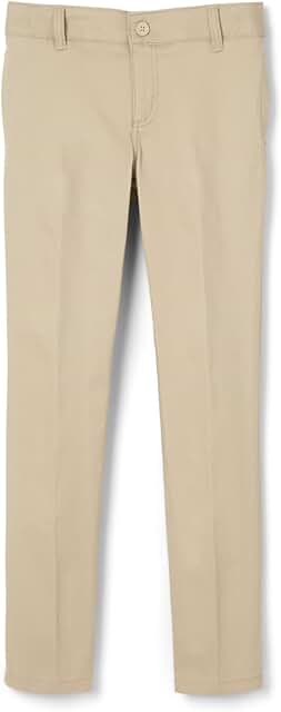 Girls' Stretch Twill Skinny Pants with Adjustable Waist