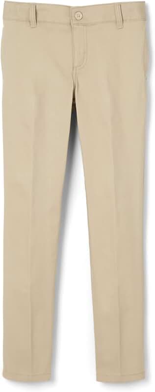 Girls' Stretch Twill Skinny Pants with Adjustable Waist