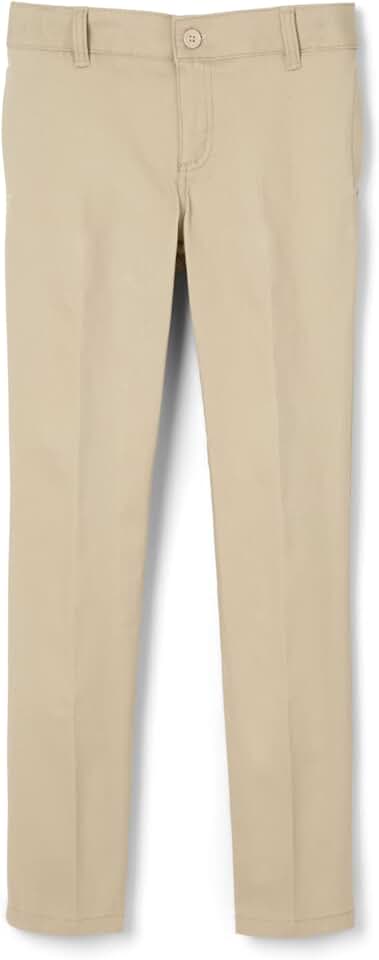 Girls' Stretch Twill Skinny Pants with Adjustable Waist