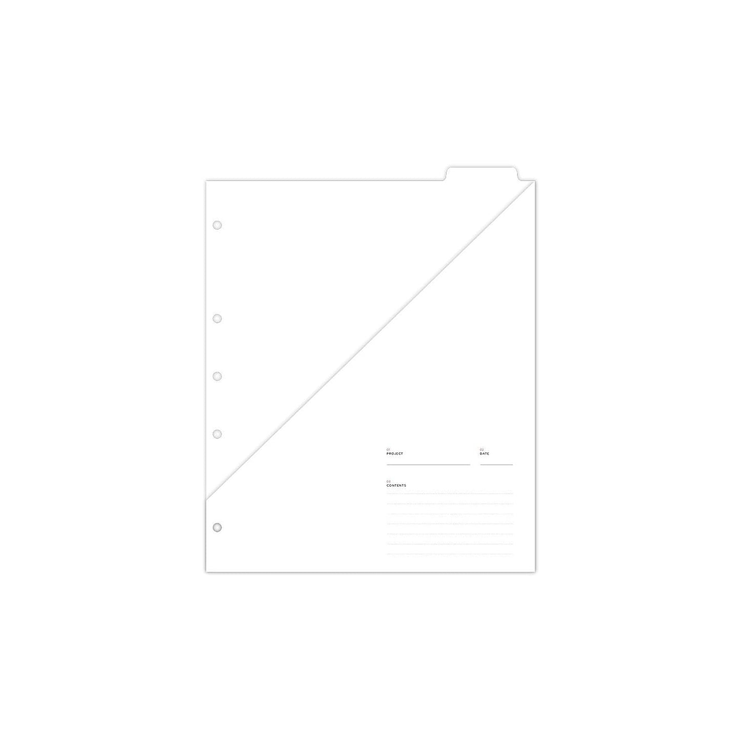 White Spiral Paper Pocket Folders, 5 Pack