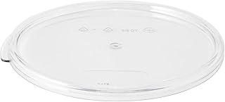 Round clear plastic lid for food storage container