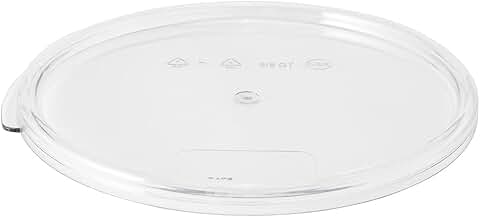 Round clear plastic lid for food storage container
