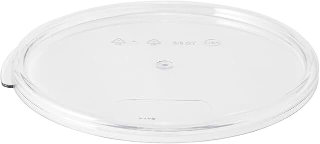 Round clear plastic lid for food storage container