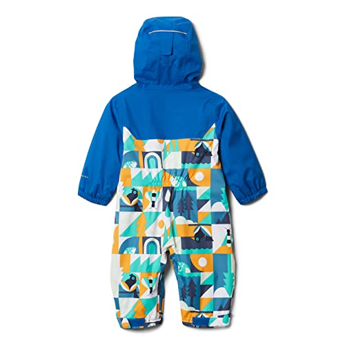 Baby Critter Jitters II Rain Suit, Deep Marine Summer Escape/Bright Indigo, 0/3