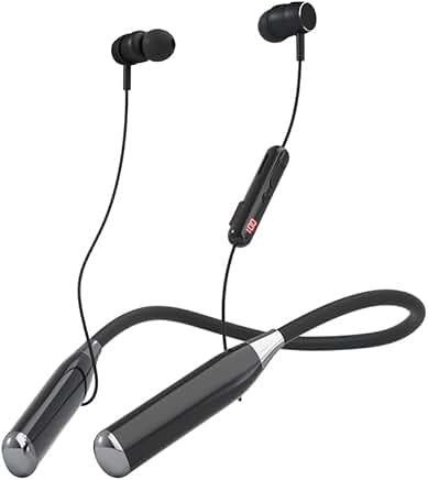 Wireless Neckband Headphones with 200H Playtime and LED Display