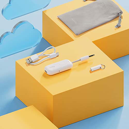 AirFly Pro | Wireless Transmitter/Receiver with Audio Sharing for up to 2 AirPods/Wireless Headphones to Any Audio Jack for use on Airplanes, Boats or in Gym, Home, auto