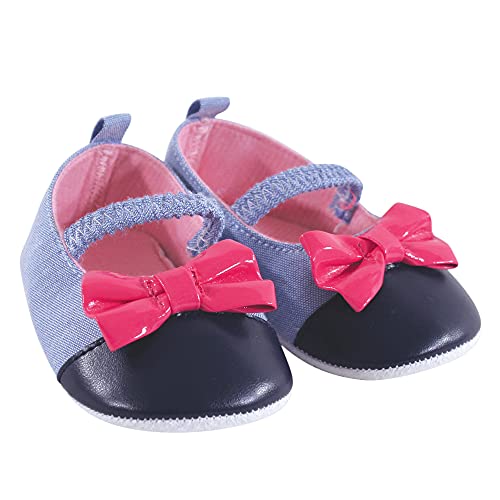 Baby Girls' Cotton Cardigan, Dress and Shoe, Happy Rainbow 3-piece Set, 0-3 Months US