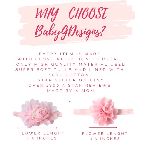 Baby Girl Pink Tutu Soft and Fluffy - Baby Girl Tutu Skirt with Diaper Cover - Infant Tutu with 2 Headbands - Tutus for Girls