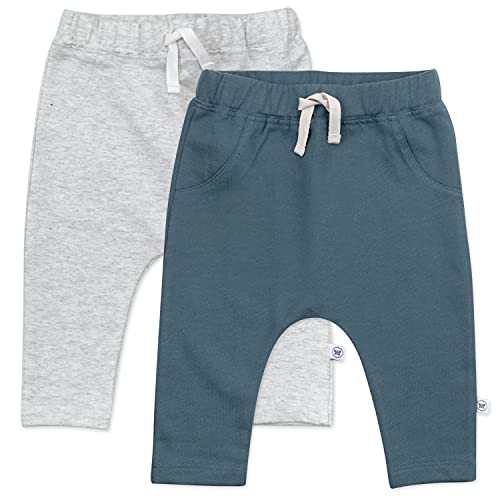 Baby 2-Pack  Cotton Harem Sweatpants, Gray Slate, 3-6 Months