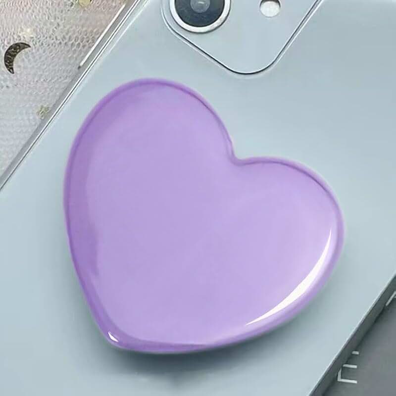 Purple Heart Collapsible Phone Grip for Women