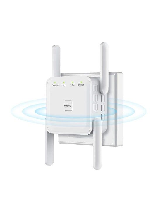 WiFi Extender Booster Repeater for Home and Outdoor, 1200Mbps, Dual Band, 6000sq.ft Coverage