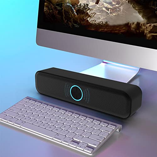Computer Soundbar - Wired Speakers USB Powered Soundbar - Plug and Play USB Powered Computer Speakers, Powerful Stereo Sound for PC, Laptop, Desktop Kais