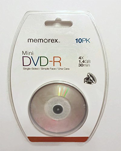 1.4GB Mini DVD-R Media, 10 pack