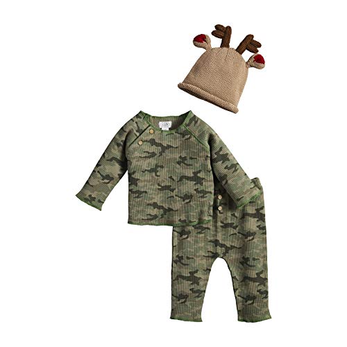 Baby Boys  Camo Reindeer 3 Piece Set, 3-6 Months