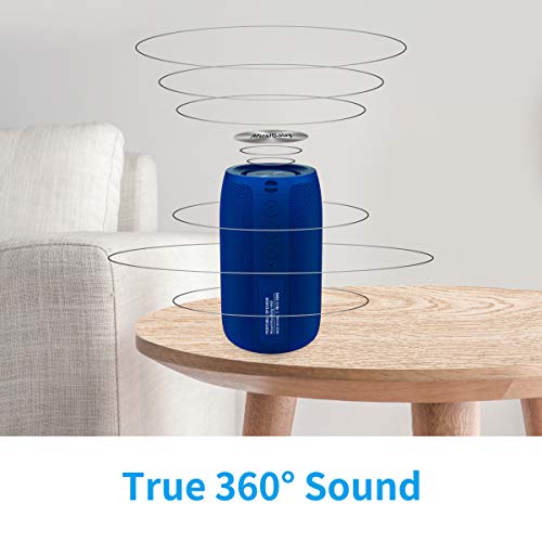Bluetooth Speaker,MusiBaby Speakers,Outdoor, Portable,Waterproof,Wireless Speakers,Dual Pairing, Bluetooth 5.0,Loud Stereo,Booming Bass,1500 Mins Playtime for Home,PartyM68 (Blue)