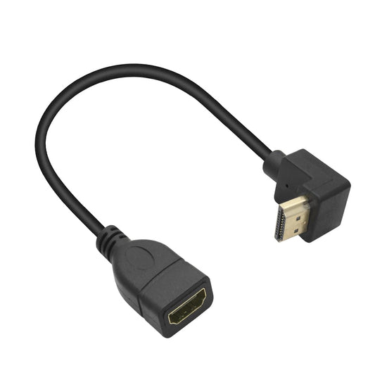 90 Degree 4K HDMI Extension Cable, 1FT, Gold Plated Plug